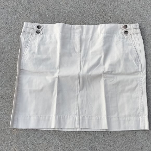 Lands' End Light Tan Khaki Stone Cotton Twill Mini Skirt 18P - Picture 1 of 4